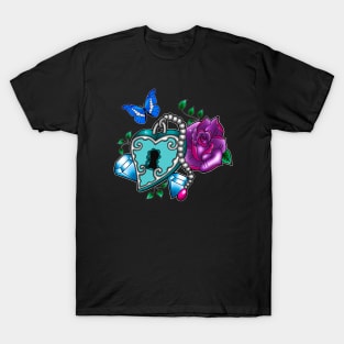 Heart Lock and Rose T-Shirt